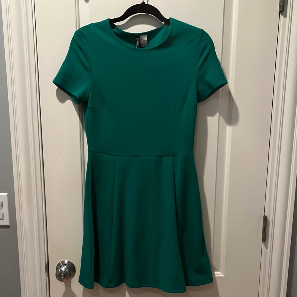 Divided Green Fit and Flare Mini Dress